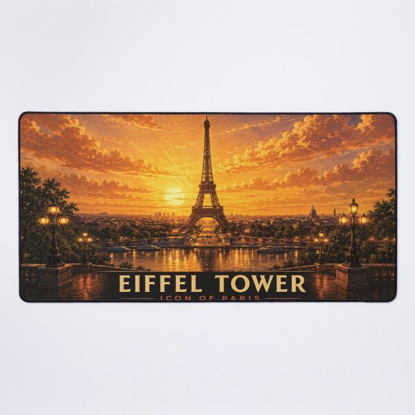 Item preview, Eiffel Tower | Icon of Paris | Vintage Travel Poster designed and sold by GnuArt.