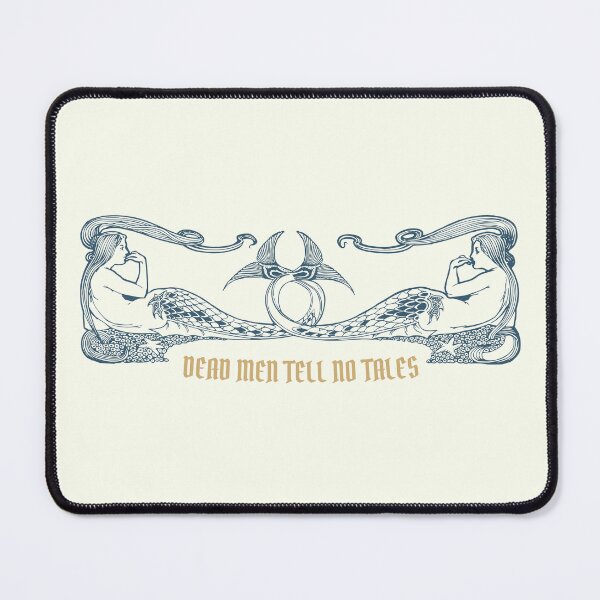 Item preview, Dead Men Tell No Tales - Vintage Blue and Gold Mermaid Crest designed and sold by curious unit.