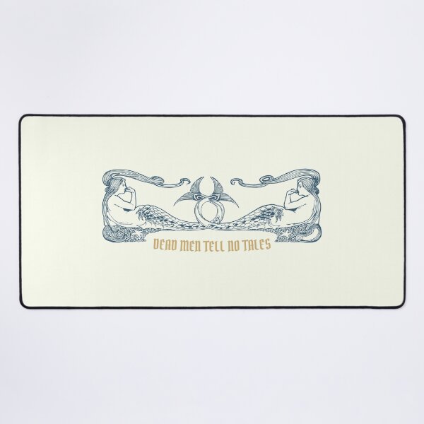 Item preview, Dead Men Tell No Tales - Vintage Blue and Gold Mermaid Crest designed and sold by curious unit.