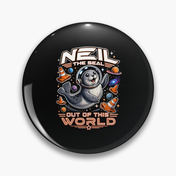Item preview, Neil the Seal Astronaut Space Funny Meme Out of This World T-Shirt designed and sold by Uglyandcute.