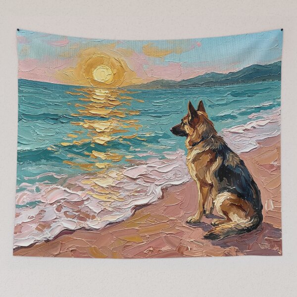 Item preview, Beach Days - German Shepherd 2 designed and sold by AjaTrier.