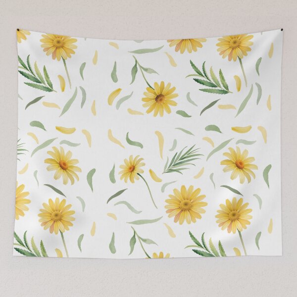 Item preview, A happy pattern of yellow daisies. designed and sold by JayzArtz.