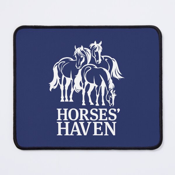 Item preview, Horses Haven Logo (White & Dark Blue) designed and sold by BDBirds.