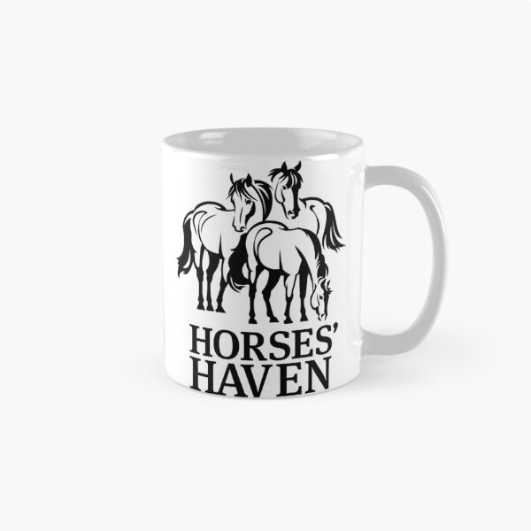 Item preview, Horses Haven Logo (White & Dark Blue) designed and sold by BDBirds.