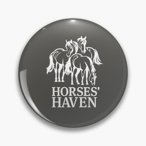 Item preview, Horses Haven Logo (White & Dark Grey) designed and sold by BDBirds.