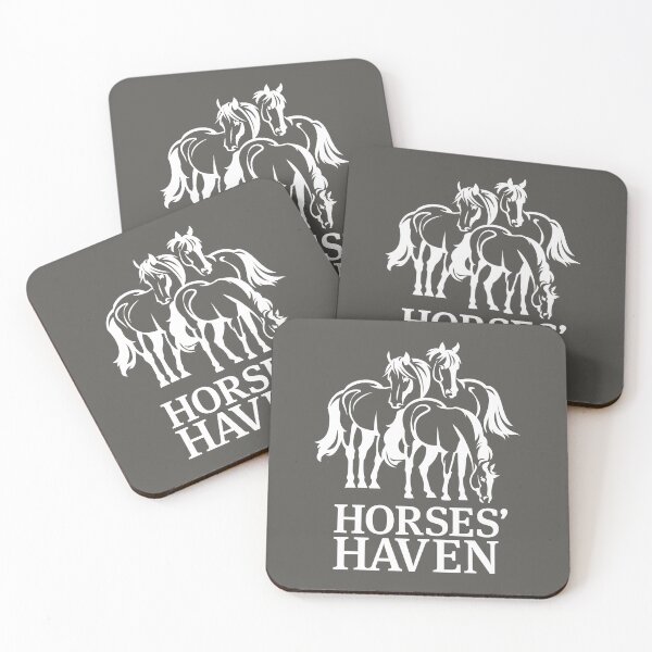 Item preview, Horses Haven Logo (White & Dark Grey) designed and sold by BDBirds.