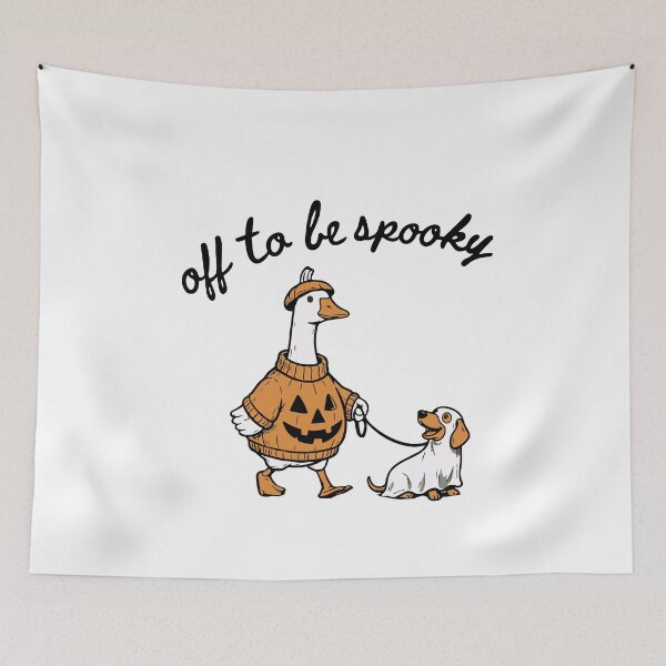 Item preview,  Off To Be Spooky Goose Holding Coffee Pumpkin Bucket Funny Halloween designed and sold by BornBorn.