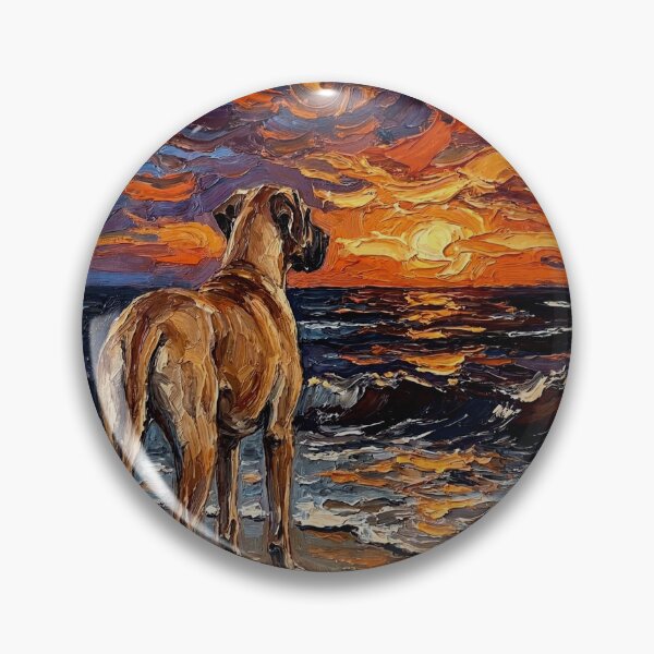 Item preview, Beach Night - Fawn Great Dane designed and sold by AjaTrier.