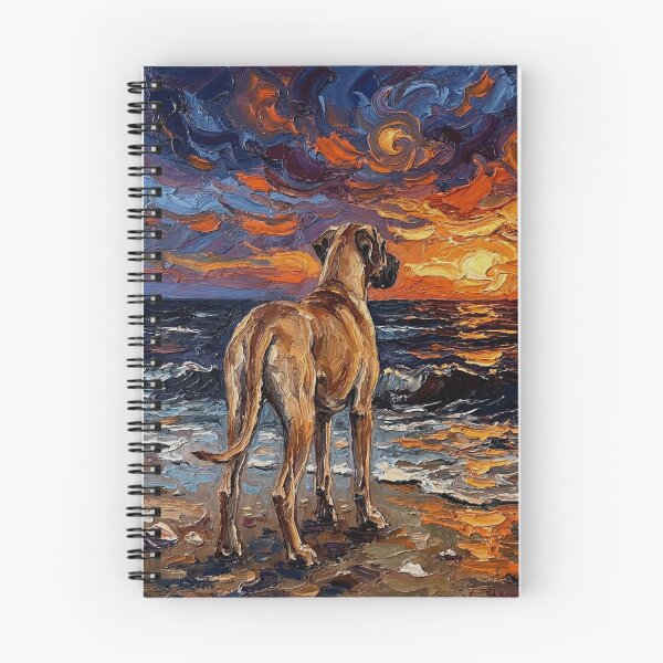 Item preview, Beach Night - Fawn Great Dane designed and sold by AjaTrier.
