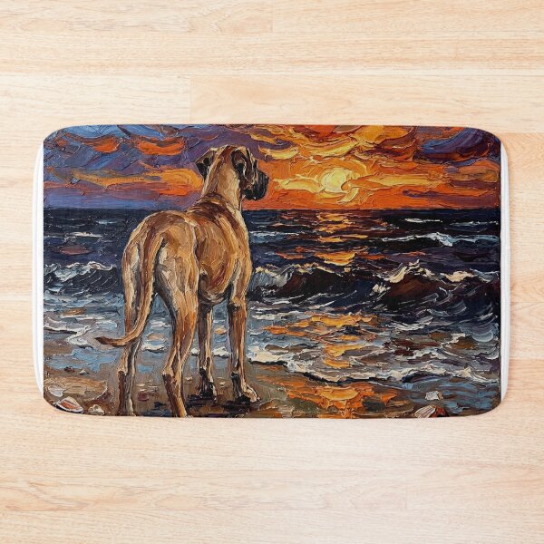 Item preview, Beach Night - Fawn Great Dane designed and sold by AjaTrier.