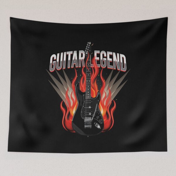 Item preview, Guitar Legend – Flaming Electric Guitar Rock Design designed and sold by Midnight Veil Designs.
