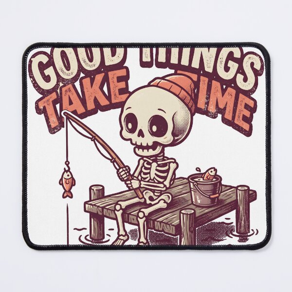 Item preview, Skeleton Fishing on Wooden Dock designed and sold by MisteryDesigner.
