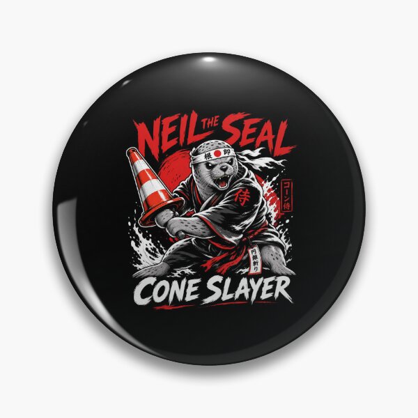 Item preview, Neil the Seal Samurai Cone Slayer Japanese Style Funny Meme T-Shirt designed and sold by Uglyandcute.