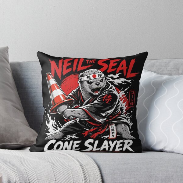 Item preview, Neil the Seal Samurai Cone Slayer Japanese Style Funny Meme T-Shirt designed and sold by Uglyandcute.