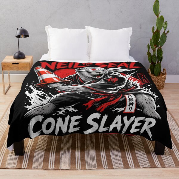 Item preview, Neil the Seal Samurai Cone Slayer Japanese Style Funny Meme T-Shirt designed and sold by Uglyandcute.