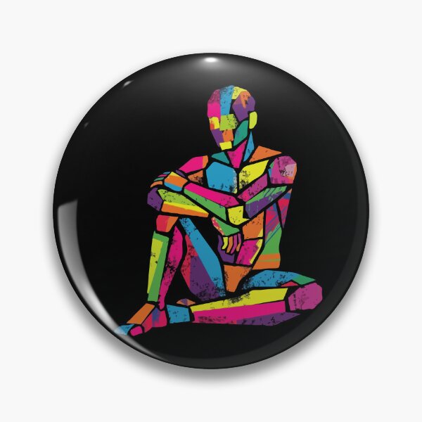 Item preview, Geometric Sitting Man designed and sold by Gkinoki.