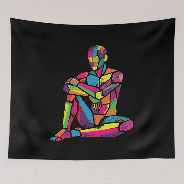 Item preview, Geometric Sitting Man designed and sold by Gkinoki.