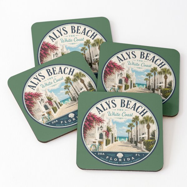 Item preview, Alys Beach Badge | The White Coast Retro Florida 30A Emblem designed and sold by piketo.