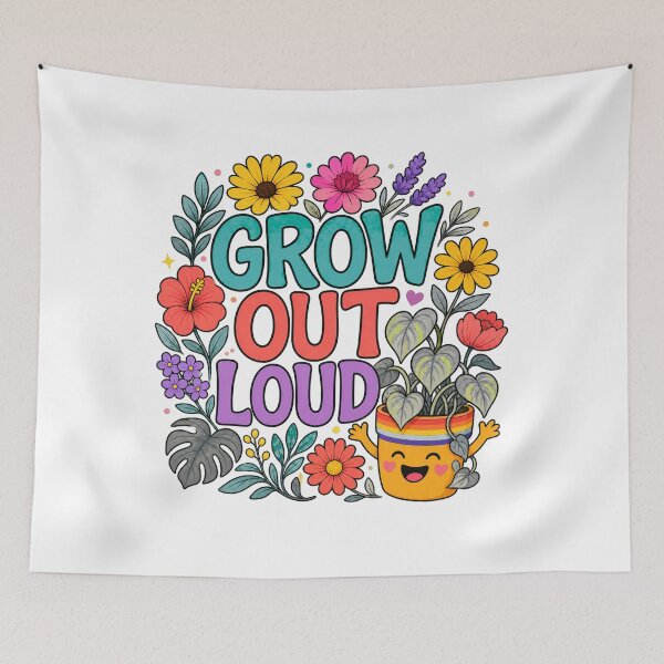 Item preview, Grow Out Loud Flowers designed and sold by Tatsed.