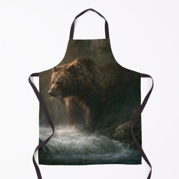 Item preview, Grizzly Bear Fishing in River, Wildlife designed and sold by GuildedWordGraphics.