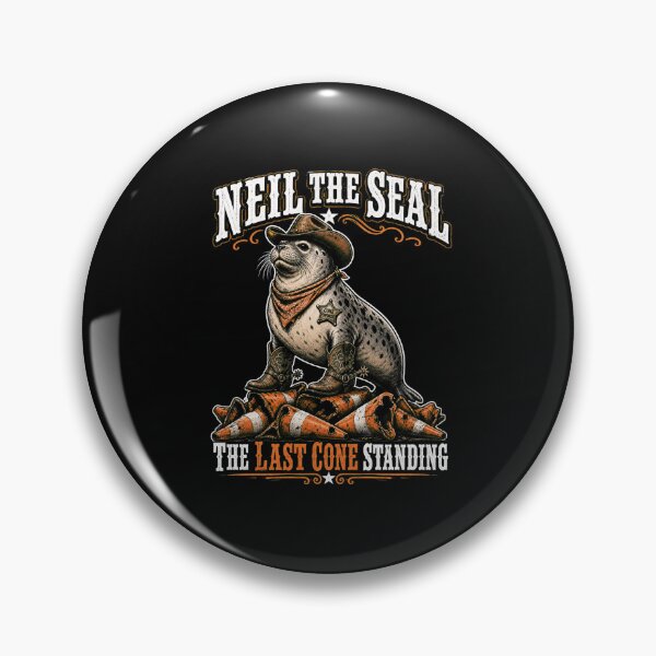 Item preview, Neil the Seal Cowboy Western The Last Cone Standing Funny Meme designed and sold by Uglyandcute.