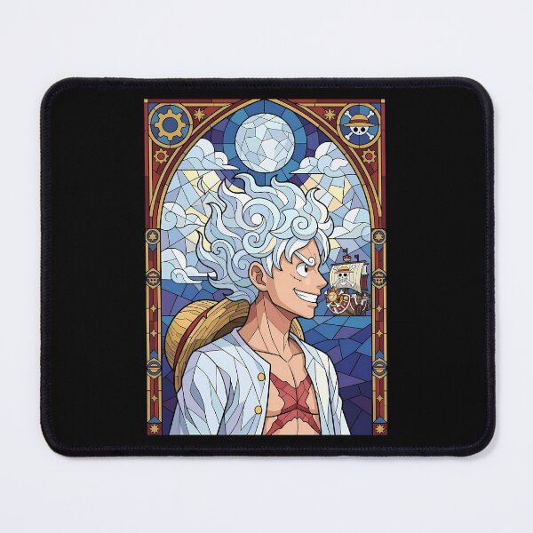 Item preview, Monkey D Luffy One Piece Gear 5 Straw Hat Stained Glass Adventure designed and sold by mildaclairmo.