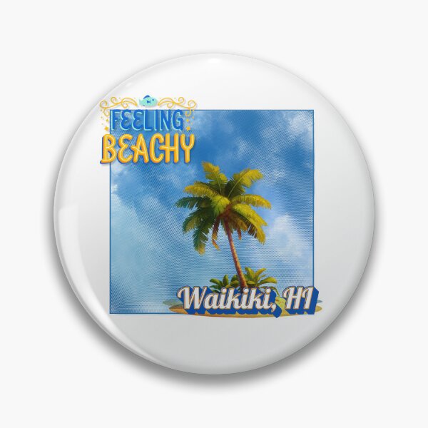 Item preview, Feeling Beachy - Waikiki, HI Retro Halftone Design designed and sold by DonnaRaine.