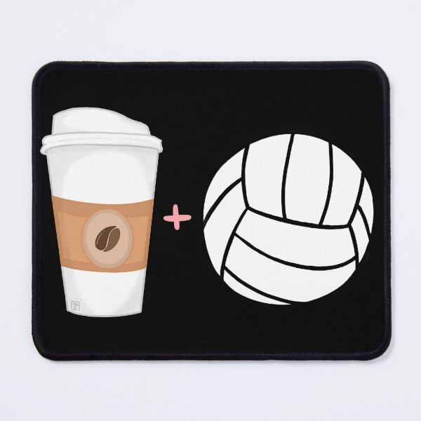 Item preview, Coffee and Volleyball Athletic Sports Club Recreational Cafe Sticker Shirt Bag Hat Pin designed and sold by Komorebji.