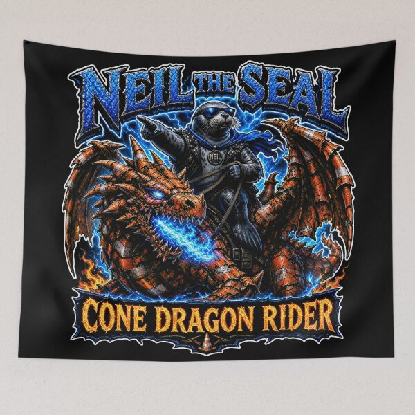 Item preview, Neil the Seal Cone Dragon Rider Epic Fantasy Funny Meme  designed and sold by Uglyandcute.