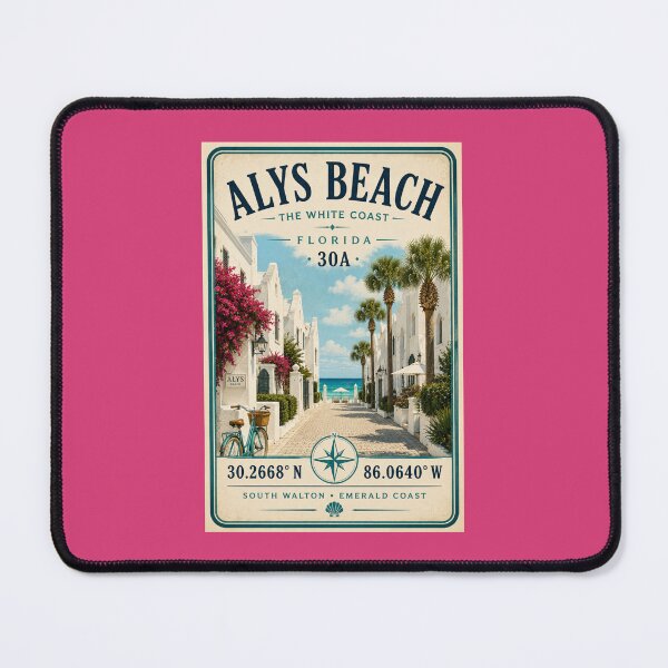 Item preview, Alys Beach Coordinates | Florida 30A Minimal Coastal Travel Design designed and sold by piketo.