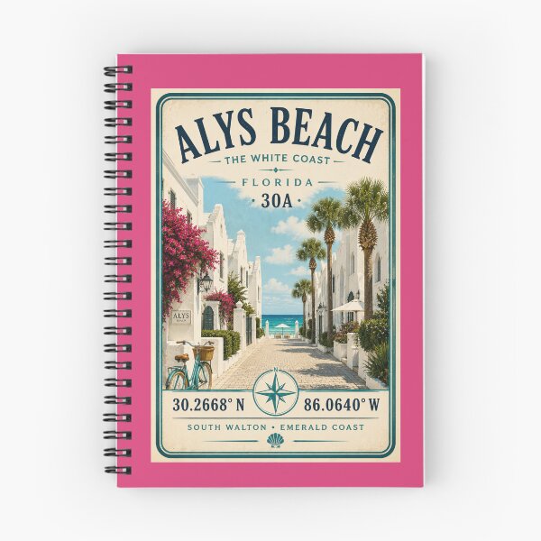 Item preview, Alys Beach Coordinates | Florida 30A Minimal Coastal Travel Design designed and sold by piketo.
