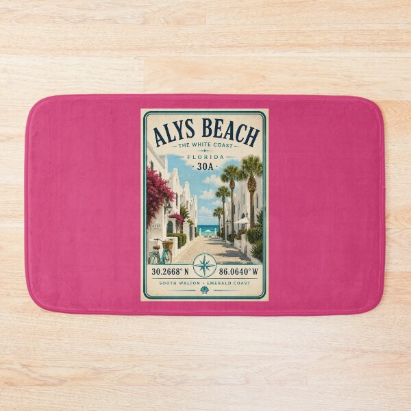 Item preview, Alys Beach Coordinates | Florida 30A Minimal Coastal Travel Design designed and sold by piketo.