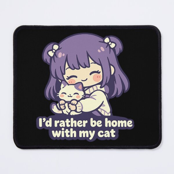 Item preview, Copy of I'd Rather Be Home With My Cat - Funny Cat Lover Introvert Gift T-Shirt designed and sold by Art JSMY.