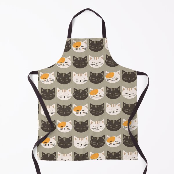 Item preview, Cute Cat Faces Seamless Pattern | Kawaii Black White & Calico Cats | Minimalist Cat Lover Repeat Design designed and sold by RJACreative.