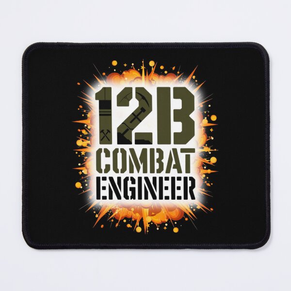Item preview, 12B Combat Engineer — U.S. Army MOS Tool Icon Emblem with Explosion Military Graphic designed and sold by GFamilyC.