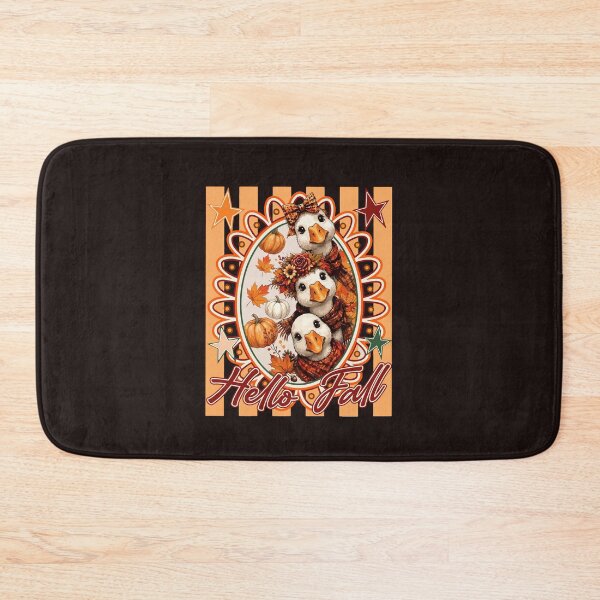 Item preview, Cute Fall Geese Autumn Pumpkins Hello Fall Retro designed and sold by mari-kayden.