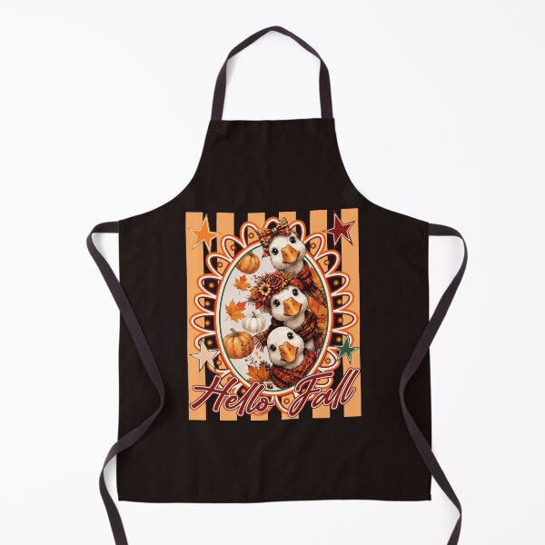 Item preview, Cute Fall Geese Autumn Pumpkins Hello Fall Retro designed and sold by mari-kayden.