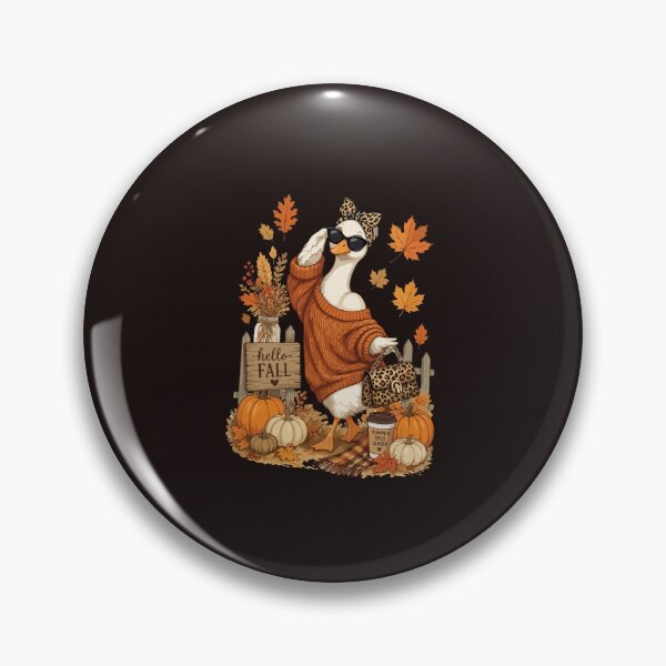 Item preview, Hello Fall Goose Pumpkin Spice Leopard Print Autumn designed and sold by mari-kayden.