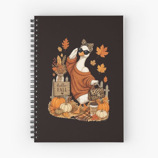 Item preview, Hello Fall Goose Pumpkin Spice Leopard Print Autumn designed and sold by mari-kayden.