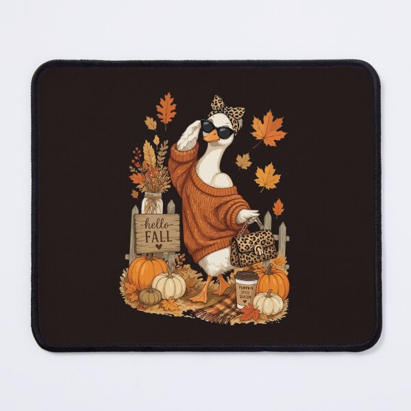 Item preview, Hello Fall Goose Pumpkin Spice Leopard Print Autumn designed and sold by mari-kayden.