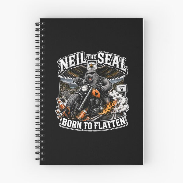 Item preview, Neil the Seal Born to Flatten Biker Motorcycle Funny Meme T-Shirt designed and sold by Uglyandcute.