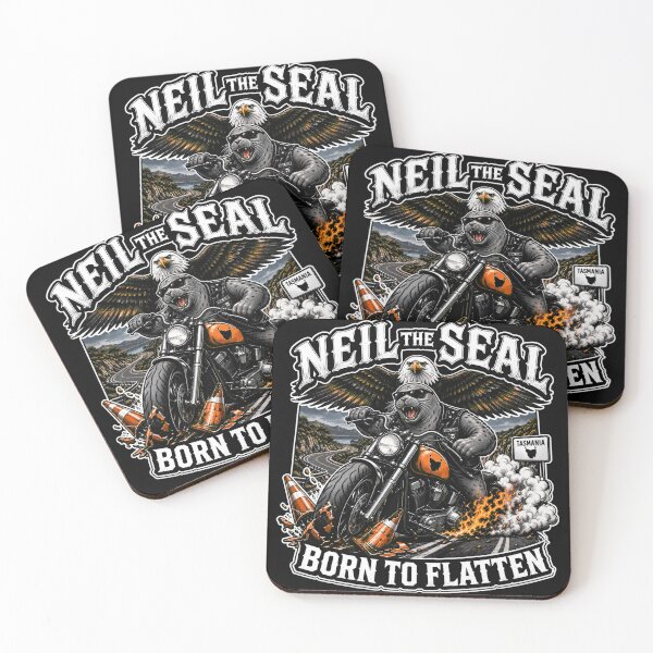 Item preview, Neil the Seal Born to Flatten Biker Motorcycle Funny Meme T-Shirt designed and sold by Uglyandcute.