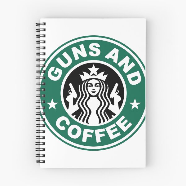 Item preview, Guns & Coffee - Starbucks Logo Parody designed and sold by DGMaxShop.
