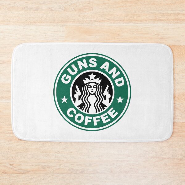 Item preview, Guns & Coffee - Starbucks Logo Parody designed and sold by DGMaxShop.