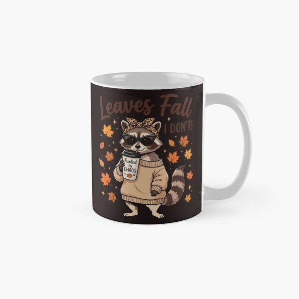 Item preview, Leaves Fall I Dont Fueled By Chaos Raccoon Autumn designed and sold by mari-kayden.