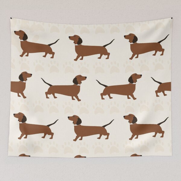 Item preview, Cute Dachshund Seamless Pattern | Adorable Wiener Dog Repeat Print | Sausage Dog Illustration for Dog Lovers designed and sold by RJACreative.