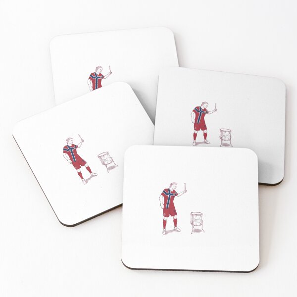 Item preview, Haaland Playing Drum - Norway Football Minimalist Line Art designed and sold by Dennis Line Art.