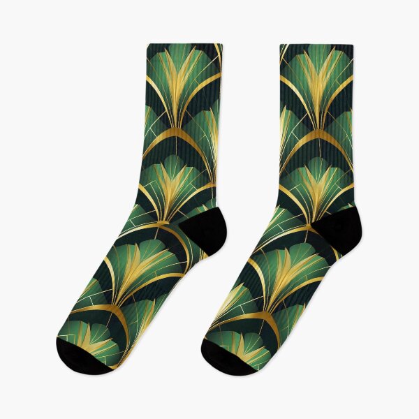 Item preview, Sophisticated Green And Golden Hues Art Deco Pattern designed and sold by DEC02.