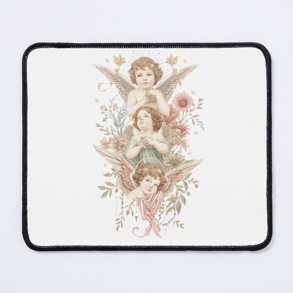 Item preview, Vintage Cherub Angels Pastel Floral Art designed and sold by Skyrocketz.
