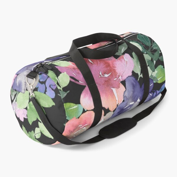 Item preview, Red-Magenta And Blue Floral Pattern On Black designed and sold by DEC02.